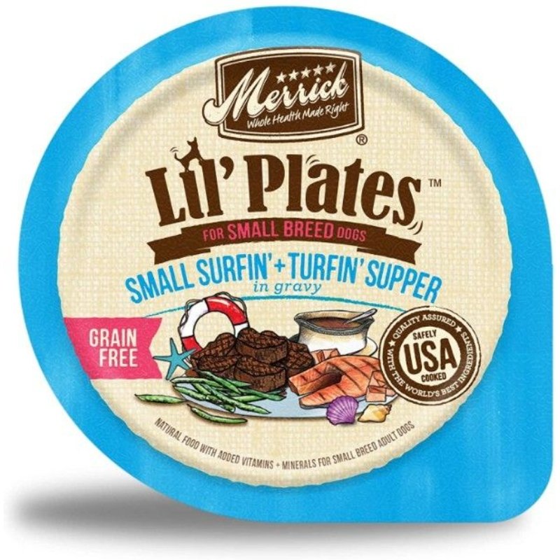 Merrick Lil Plates Grain Free Small Surfin + Turfin Supper Merrick Lil Plates Grain Free Small Surfin + Turfin Supper