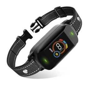Colour Screen Rechargeable Dog Training Device Bark Collar (Color: black, type: Style B)